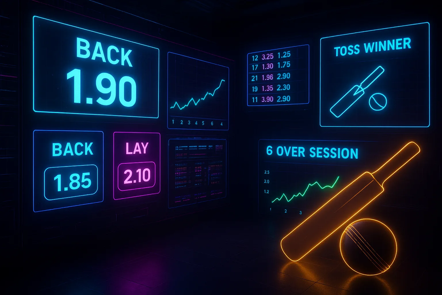 Lotus999 cricket betting markets including toss, session fancy, and match winner